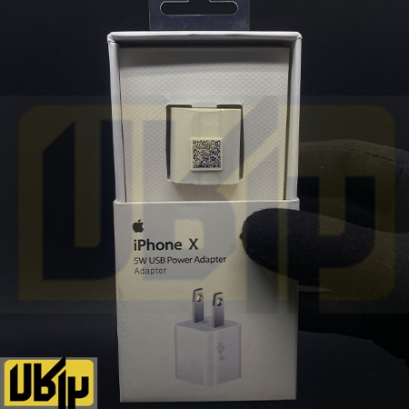 تصویر  شارژر اورجینال دیواری اپل مدل MB707ZM/B آیفون x