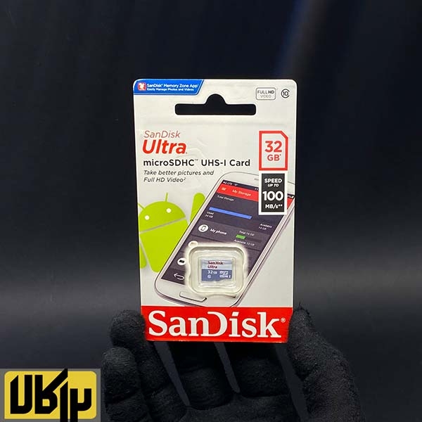 تصویر  کارت حافظه microSDHC سن دیسک مدل Ultra A1 کلاس 10 استاندارد UHS-I سرعت 98MBps ظرفیت 32 گیگابایت