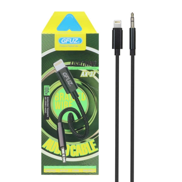 تصویر  تبدیل GFUZ AUX TO Lightning مدل AX-37 - مشکی