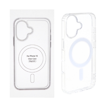 تصویر  قاب شفاف Apple iPhone 16 با قابلیت شارژ MagSafe 