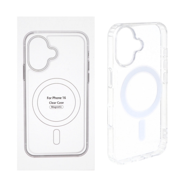 تصویر  قاب شفاف Apple iPhone 16 با قابلیت شارژ MagSafe 