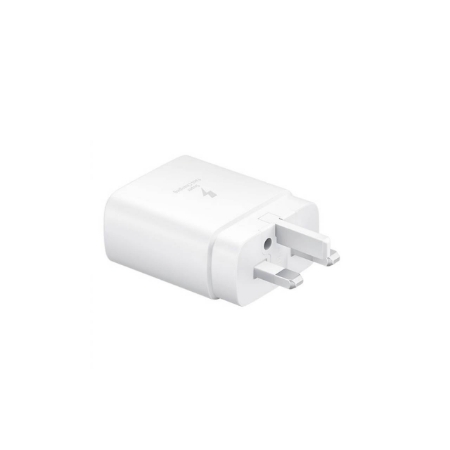 تصویر  شارژر دیواری سه پین 45W فست و PD تک پورت SAMSUNG Type-C سفید