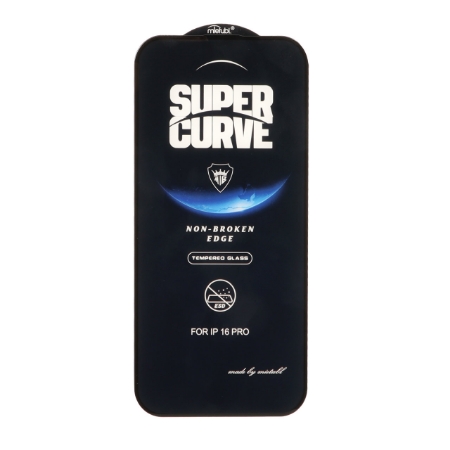 تصویر  محافظ صفحه نمایش شیشه ای Full Cover ESD SUPER CURVE Mietubl مدل Apple iPhone 16 Pro - مشکی