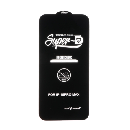 تصویر  محافظ صفحه نمایش شیشه ای Iphone 15 Pro Max - Full Cover Super D Mietubl-ESD - مشکی