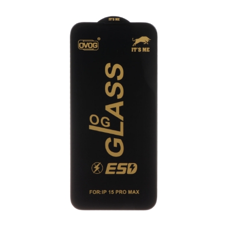 تصویر  محافظ صفحه نمایش شیشه ای Iphone 15 Pro Max - Full Cover OG - ESD OVOG