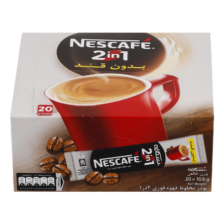 تصویر  کافی میکس بدون قند 2 در1 رژیمی نسکافه - 11 گرم بسته 20 عددی