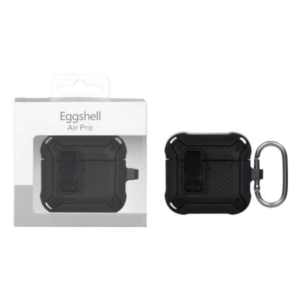 تصویر  کیس ایرپاد Eggshell Original قفل دار Airpods 4 - مشکی