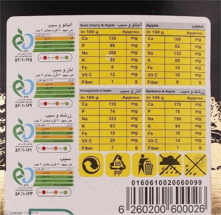 تصویر  لواشک پذیرایی مخلوط گلین - 1 کیلوگرم