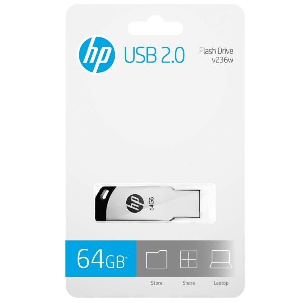 تصویر  فلش مموری اچ پی مدل V236w ظرفیت 64 گیگابایت