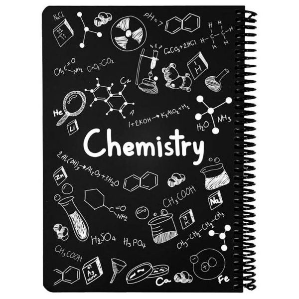 تصویر  دفتر سیمی 100 برگ طرح Chemistry دات نوت