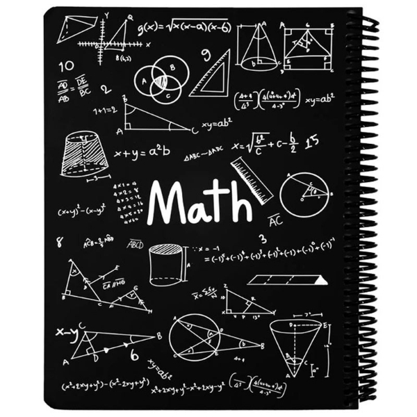 تصویر  دفتر سیمی 100 برگ طرح math دات نوت