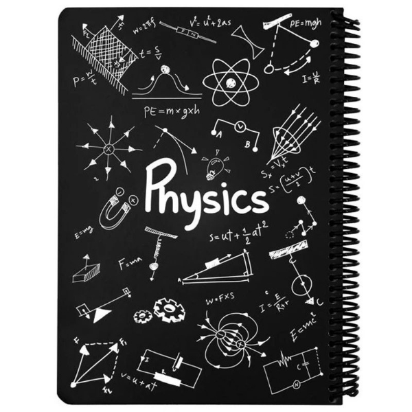 تصویر  دفتر سیمی 100 برگ طرح physics دات نوت 