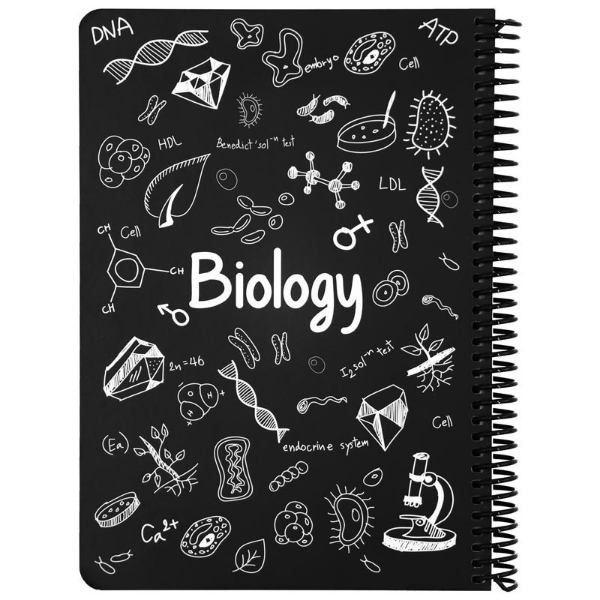 تصویر  دفتر سیمی 100 برگ طرح biology  دات نوت 