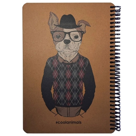 تصویر  دفتر سیمی 80 برگ طرح Coolanimals دات نوت