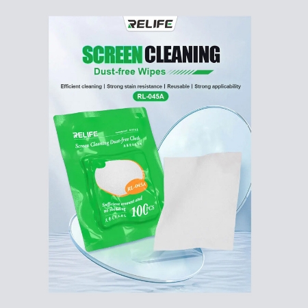 تصویر  دستمال پلی استر پاک کننده گوشی Relife RL-045A بسته 100 عددی
