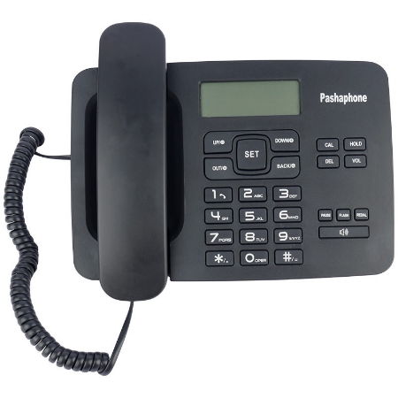 تصویر  تلفن رومیزی پاشافون Pashaphone KX-T7001CID مشکی