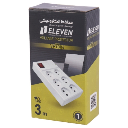 تصویر  محافظ برق صوتی تصویری 6 خانه ایلون VP9006 با کابل 3 متری