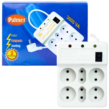 تصویر  محافظ برق صوتی تصویری 6 خانه Palmer با کابل 1٫5 متری
