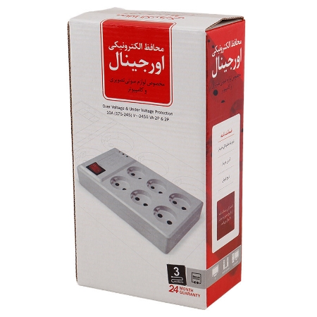 تصویر  محافظ برق کامپیوتر 6 خانه اورجینال با کابل 3 متری