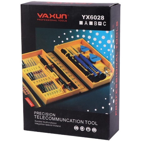 تصویر  ست پیچ گوشتی تعمیرات موبایل Yaxun YX-6028C
