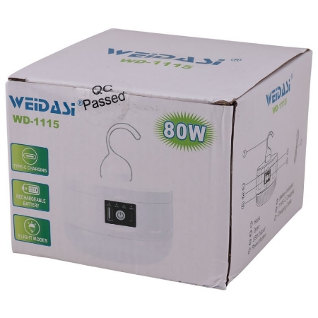 تصویر  لامپ شارژی 80 وات ویداسی WD-1115