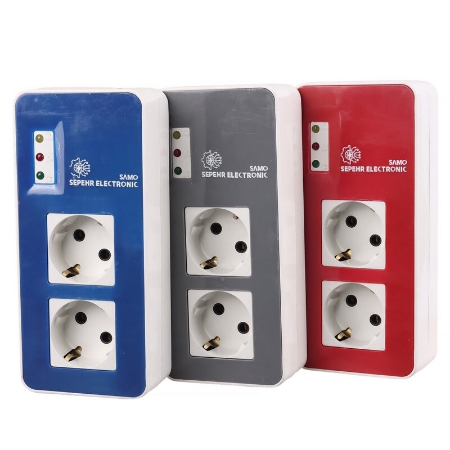 تصویر  محافظ برق یخچال و فریزر 2 خانه ارت دار سامو سپهر الکترونیک SSE 100 با کابل 2.8 متری
