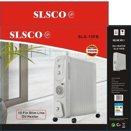 تصویر  شوفاژ برقی 15پره فن دار سلسکو SLSCO مدل SLS-15FB