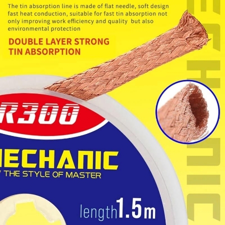 تصویر  سیم قلع کش مکانیک R300 2.5mm طول 1.5 متر